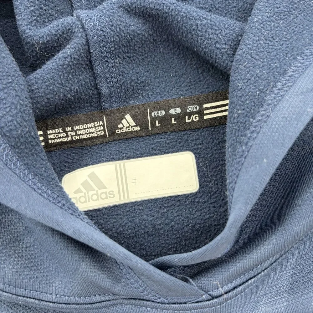 Adidas Michigan Wolverines ClimaWarm Team Issued Hoodie Navy Large NCAA Football